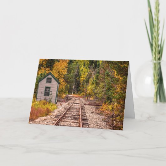 Carte de voeux Crawford Notch Train Tracks (Devant)
