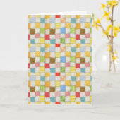 Carte de voeux CRAZY QUILT (Fleur jaune)