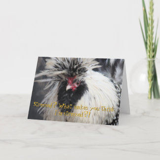 Carte de voeux crevée de poulet