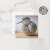 Carte de voeux Crochet Heron (Devant/Arrière en situation)