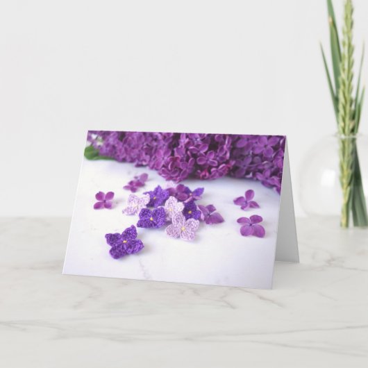 Carte de voeux Crochet Lilac (Devant)