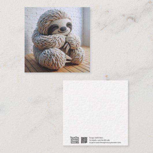 Carte de voeux Crochet Sloth (Devant / Derrière)