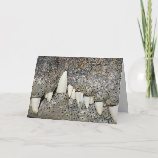 Carte de voeux Crocodile Teeth (Devant)