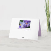 carte de voeux crocus (Dos)