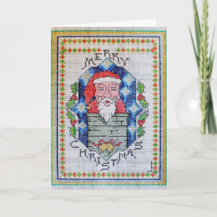Carte de voeux croisée de regard de point de Noël