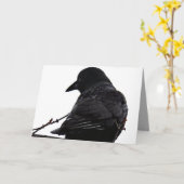 Carte de voeux Crow (Fleur jaune)