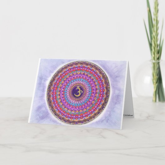 Carte de voeux Crown Chakra Mandala (Devant)