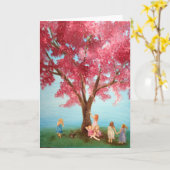 Carte de voeux "Cupcake tree" (Fleur jaune)