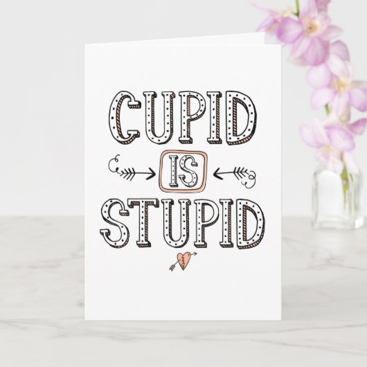 Carte de vœux Cupidon est stupide (Orchidée)