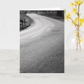 Carte de voeux Curvy Road, Carte de note (Fleur jaune)