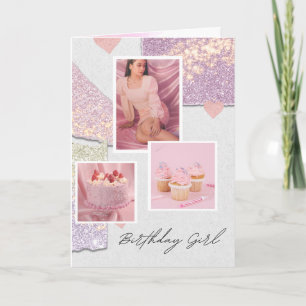 Carte de voeux Customisée Pink Birthday Girl