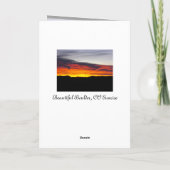 Carte de voeux Customisée Sunrise Scripture (Dos)