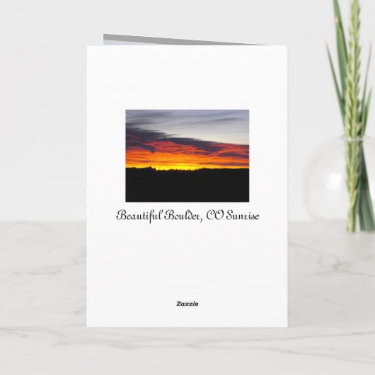 Carte de voeux Customisée Sunrise Scripture (Dos)