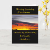 Carte de voeux Customisée Sunrise Scripture (Fleur jaune)