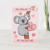 Carte de voeux Cute Koala-ty Valentines (Devant)