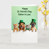 Carte de vœux Cute Pets Peek (Fleur jaune)