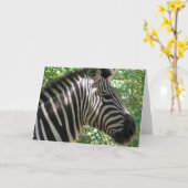 Carte de voeux Cute Zebra (Fleur jaune)