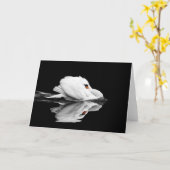Carte de voeux cygne (Fleur jaune)
