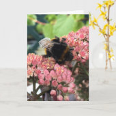 Carte de voeux d'abeille (Fleur jaune)