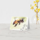 Carte de voeux d'abeille (Fleur jaune)