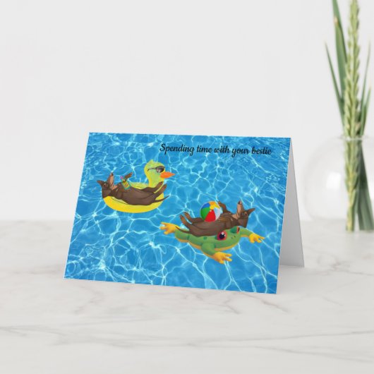 Carte de voeux Dachshund Best Friend (Devant)