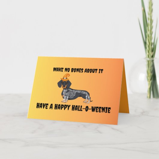 Carte de voeux Dachshund Halloween (Devant)