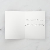 Carte de voeux Dachshund Penser à vous (Intérieur)