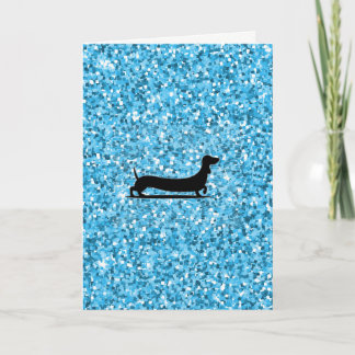 Carte de voeux Dachshund Penser à vous