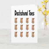 Carte de voeux Dachshund Toes (Fleur jaune)