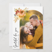 carte de voeux d'action de grâces fleurie (Devant)