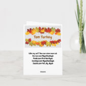 Carte de voeux d'action de grâces pliée (Dos)