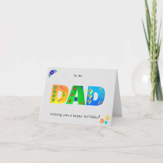 Carte de voeux DAD Bold Boho anniversaire (Devant)