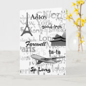 Carte de voeux d'adieu (Fleur jaune)