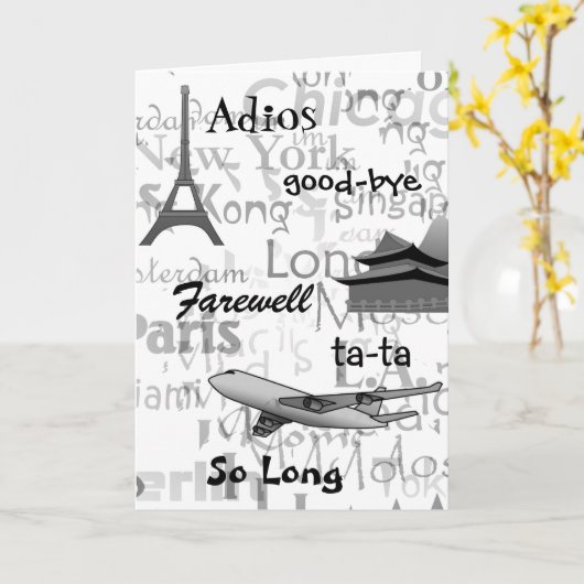 Carte de voeux d'adieu (Fleur jaune)