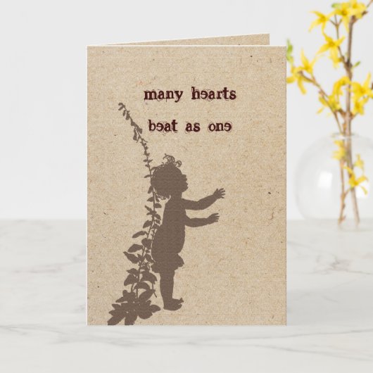 carte de voeux d'adoption (Fleur jaune)