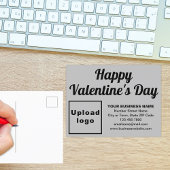 Carte de vœux d'affaires de la Saint-Valentin gris