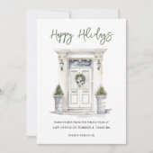 Carte de vœux d'affaires Moderne Fêtes Plat (Devant)