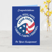 Carte de voeux d'affectation du Corps de la Paix (Fleur jaune)