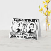 Carte de voeux d'affiche de campagne d'Eugene Debs (Fleur jaune)