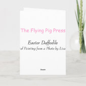 Carte de voeux 'Daffodils de Pâques' (Dos)