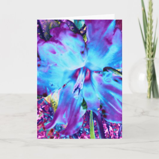 Carte de voeux Daffodique Bleu (Devant)