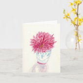 Carte de voeux "Dahlia" (Fleur jaune)