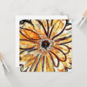 Carte de voeux Dahlia Flat (Devant/Arrière en situation)