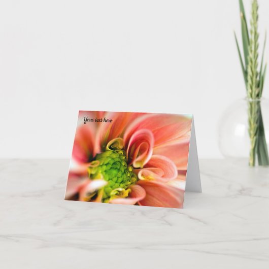Carte de vœux Dahlia Orange (Devant)