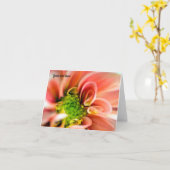 Carte de vœux Dahlia Orange (Fleur jaune)