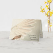Carte de voeux d'ailes d'anges - commande à façon (Fleur jaune)