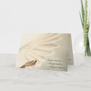 Carte de voeux d'ailes d'anges - commande à façon