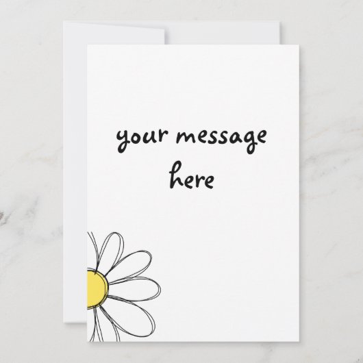 Carte de voeux Daisy (Dos)