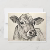 Carte de vœux Daisy Cow (Devant)