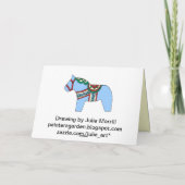 Carte de voeux Dala Horse (Dos)